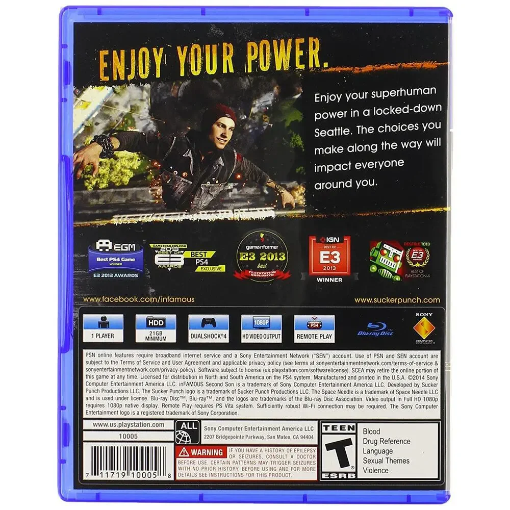 inFAMOUS: Second Son Standard Edition‎ PS4